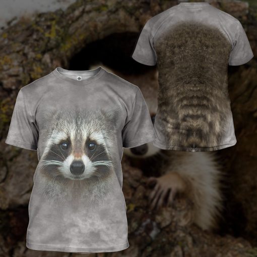 Gearhumans 3D Raccoon Custom Tshirt Hoodie Apparel - Image 12