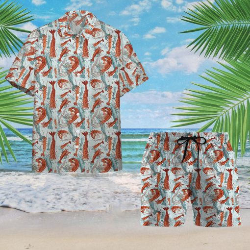 Gearhumans 3D Shrimps Fan Custom Hawaii Shirt - Image 8