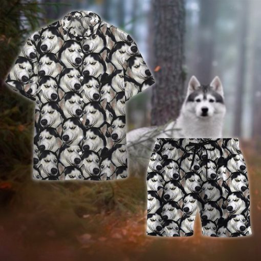 Gearhumans 3D Funny Husky Custom Hawaii Shirt - Image 8