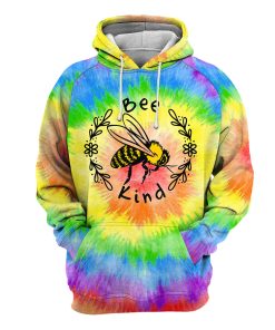 Gearhumans Bee Kind Tie-Dye - 3D All Over Printed Shirt