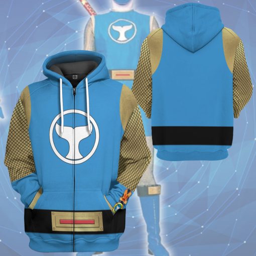 Gearhumans 3D The Blue Wind Rangers Ninja Storm Custom Tshirt Hoodie Apparel - Image 12