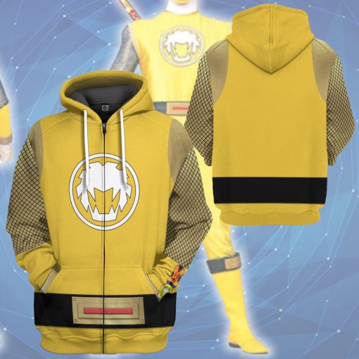 Gearhumans 3D The Yellow Wind Rangers Ninja Storm Custom Tshirt Hoodie Apparel