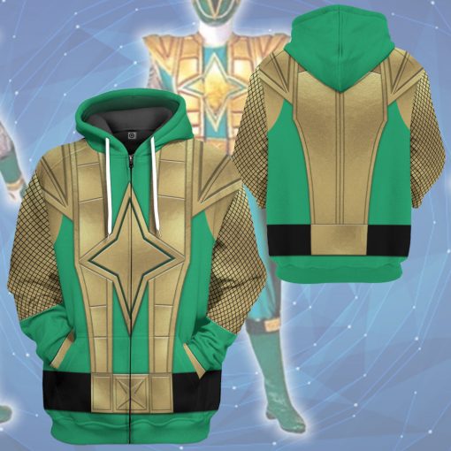 Gearhumans 3D Green Samurai Rangers Ninja Storm Custom Tshirt Hoodie Apparel