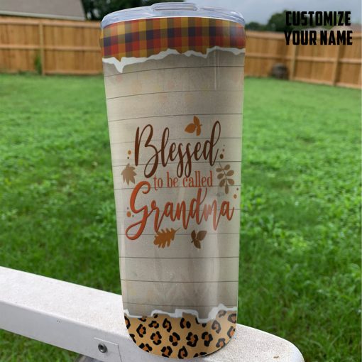 Gearhumans 3D Grandparents Day Blessed To Be Called Grandma Custom Name Design Vacuum Insulated Tumbler - Image 10