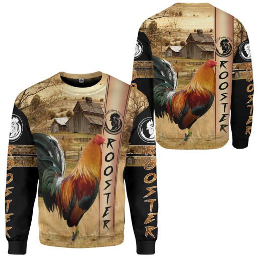 Gearhumans 3D Rooster Custom Tshirt Hoodie Apparel - Image 6