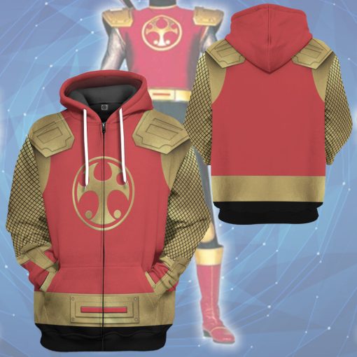 Gearhumans 3D The Crimson Thunder Rangers Ninja Storm Custom Tshirt Hoodie Apparel - Image 11