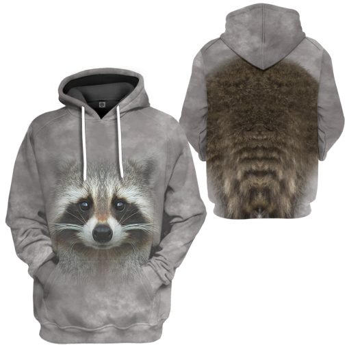 Gearhumans 3D Raccoon Custom Tshirt Hoodie Apparel - Image 5