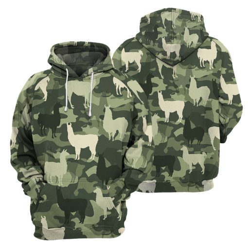 Gearhumans Llamas Camo - 3D All Over Printed Shirt