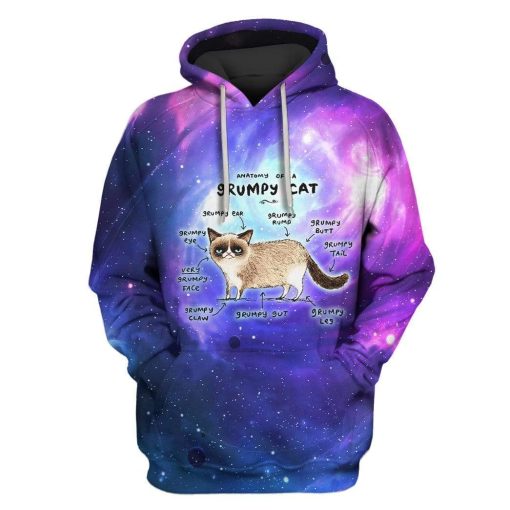 9Rumpy cat Custom T-shirt - Hoodies Apparel HD-GH20367 3D Custom Fleece Hoodies Hoodie S