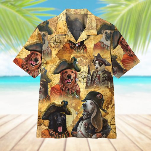 Gearhumans 3D Pirate Dogs Hawaii Shirt - Image 6
