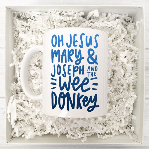 Gearhumans Oh Jesus Mary and Joseph And The Wee Donkey 3D Mug - Image 4