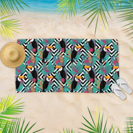 Gearhumans 3D Toco Toucan Beach Towel - Image 2