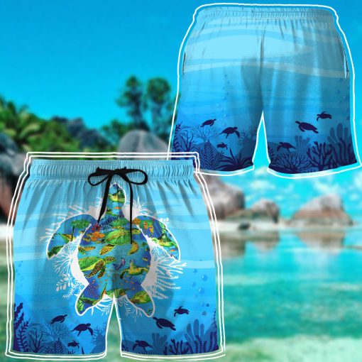 Gearhumans 3D Sea Turtle Beach Short - Image 7