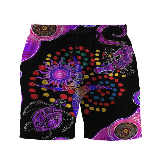 Gearhumans 3D Purple Turtle Lizard Shorts