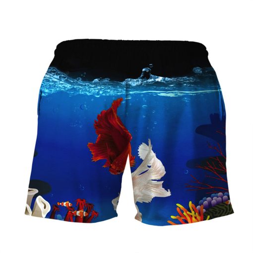 Gearhumans 3D Betta Fish Beach Short