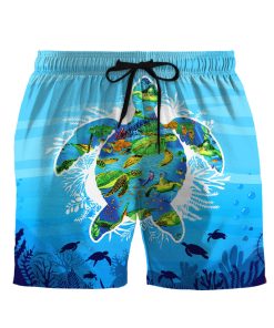 Gearhumans 3D Sea Turtle Beach Short