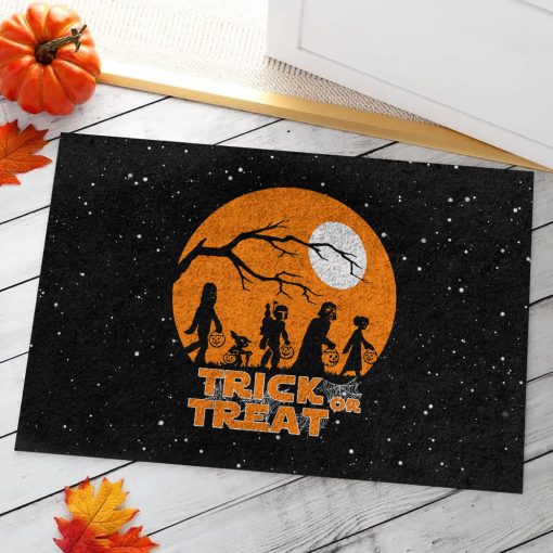 Gearhumans 3D SW Trick Or Treat Custom Doormat - Image 3