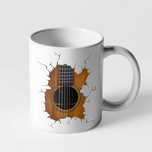 Gearhumans 3D Acoustic Guitar Custom Name Mug - Image 2