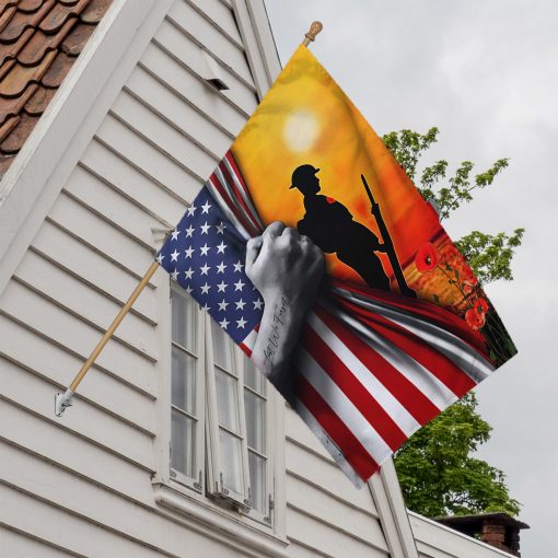 Gearhumans 3D American Veteran Flag House