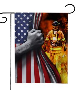 Gearhumans 3D American Firefighter Flag House