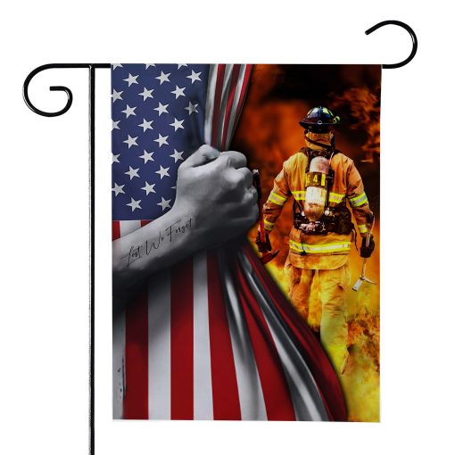 Gearhumans 3D American Firefighter Flag House