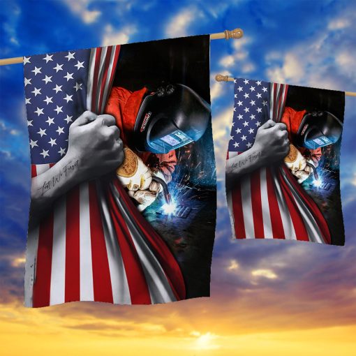Gearhumans 3D American Welder Flag House