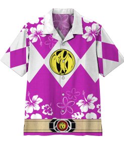 Gearhumans 3D Mighty Morphin Power Ranger Pink Hawaii Shirt