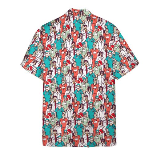 Gearhumans 3D Nurse Hawaii Shirt
