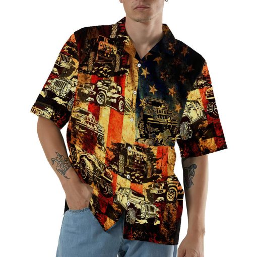 Gearhumans 3D Jeep American Flag Hawaii Shirt 11 Gearhumans 3D Jeep American Flag Hawaii Shirt