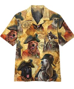 Gearhumans 3D Pirate Dogs Hawaii Shirt