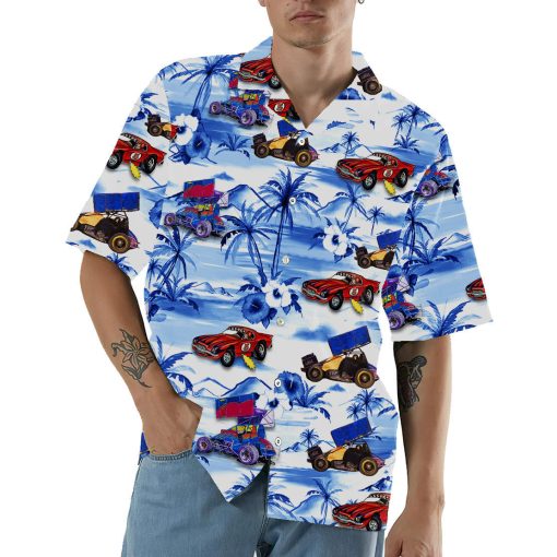 Gearhumans 3D Dirt Track Racing Hawaii Shirt - Image 3