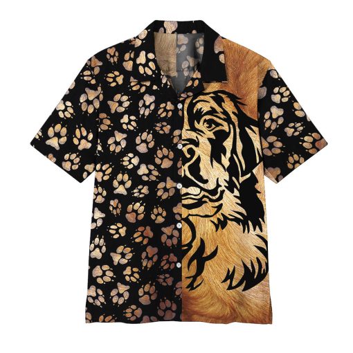Gearhumans 3D Foot Print Dogs Hawaii Shirt