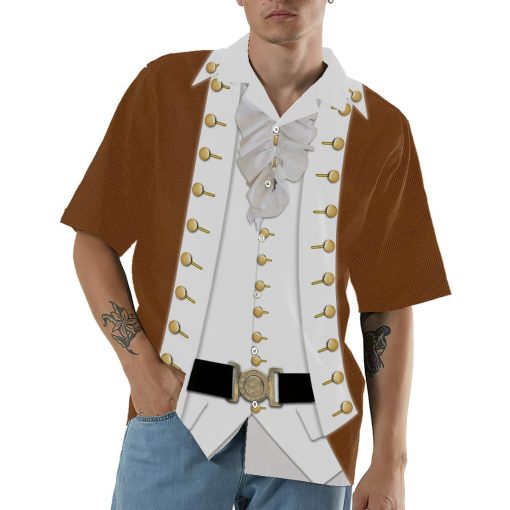 Gearhumans 3D Cosplay Alexander Hamilton Custom Hawaii Shirt - Image 3