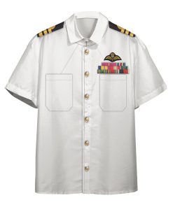 Gearhumans 3D Custom White Uniforms Of The Royal Navy Hawaii Shirt