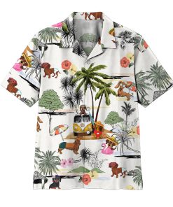 Gearhumans 3D Dachshund Hawaii Shirt