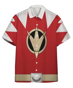 Gearhumans 3D Power Ranger Red Dino Thunder Hawaii Shirt