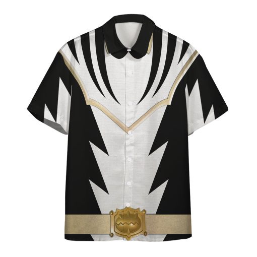 Gearhumans 3D Power Ranger White Dino Thunder Hawaii Shirt