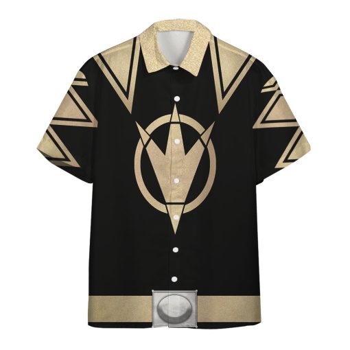Gearhumans 3D Power Ranger Black Dino Thunder Hawaii Shirt