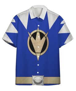 Gearhumans 3D Power Ranger Blue Dino Thunder Hawaii Shirt