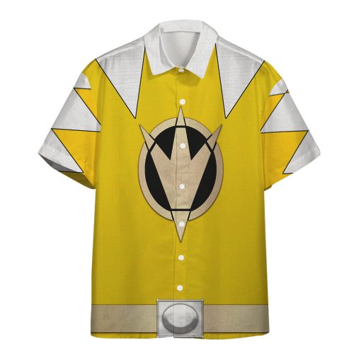 Gearhumans 3D Power Ranger Yellow Dino Thunder Hawaii Shirt
