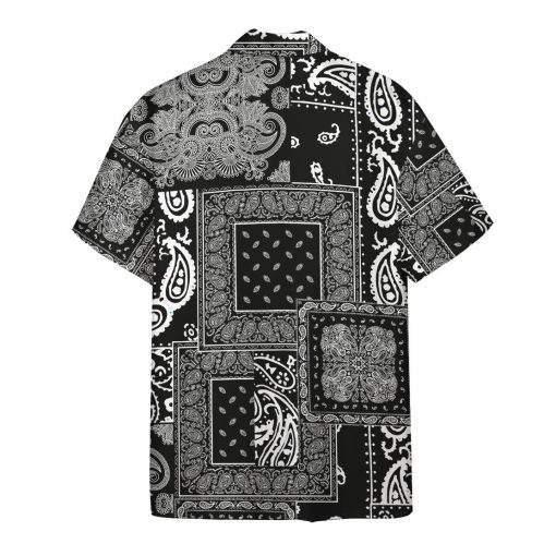 Gearhumans 3D Black Multiple Paisley Bandanas Hawaii Shirt - Image 2