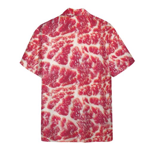 Gearhumans 3D Raw Meat Hawaii Shirt - Image 4