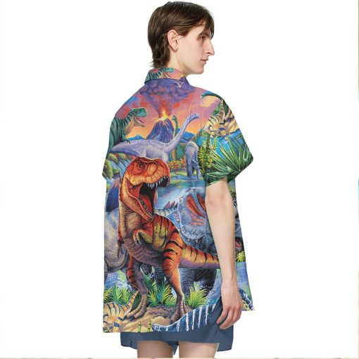 Gearhumans 3D Dinosaur Population Hawaii Shirt - Image 4