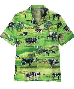 Gearhumans 3D Dairy Cow Hawaii Shirt