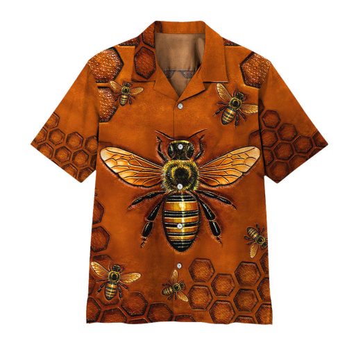 Gearhumans 3D Bee Hawaii Shirt
