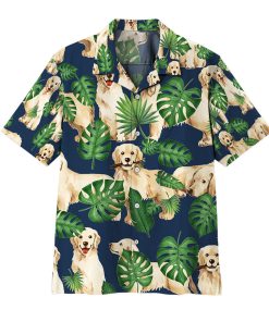 Gearhumans 3D Tropical Golden Retrievers Hawaii Shirt