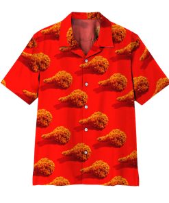 Gearhumans 3D Fried Chicken Hawaii Shirt
