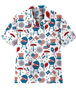 Gearhumans 3D 4th Of July Hawaii Shirt