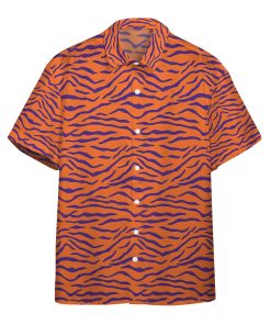 Gearhumans 3D Clemson Tiger Stripe Custom Hawaii Shirt