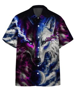 Gearhumans 3D Fantasy Wolf Custom Hawaii Shirt